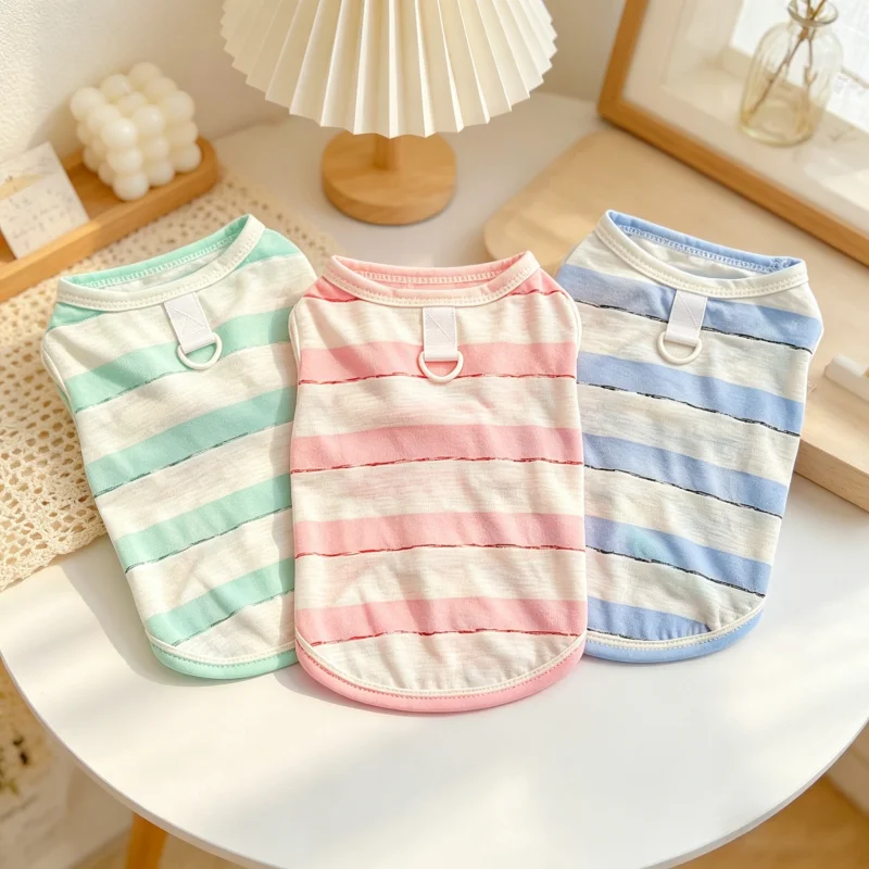 Chaleco a rayas para perro – ropa de verano suave y ligera - imagen 4