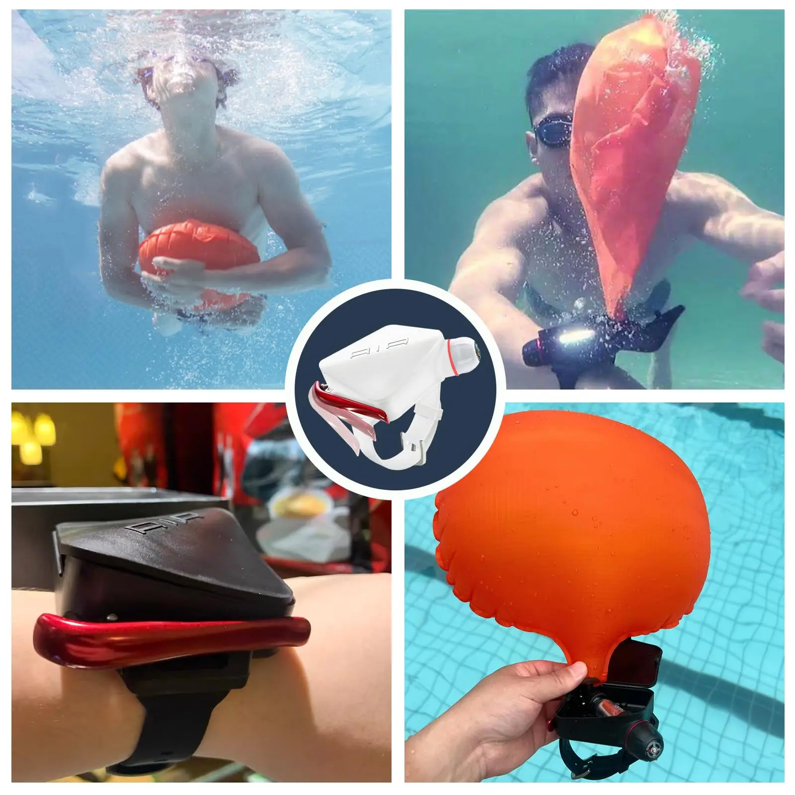 Anti-Drowning Bracelet with Compass Portable Life Buoy Inflates in a Second Wearable Lifesaving Wristband Water sports Essential