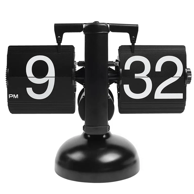 

AB42-Auto Flip Digital Clock Home Decors Retro Flip Clock Flip Internal Gear Operated For Home Office School Hotel
