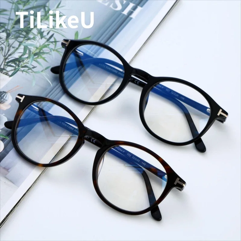 

High Quality Spectacle Retro Round Acetate Optical Glasses Frame Personality Men Women with Myopia Luxury Designer Brand Eyewear