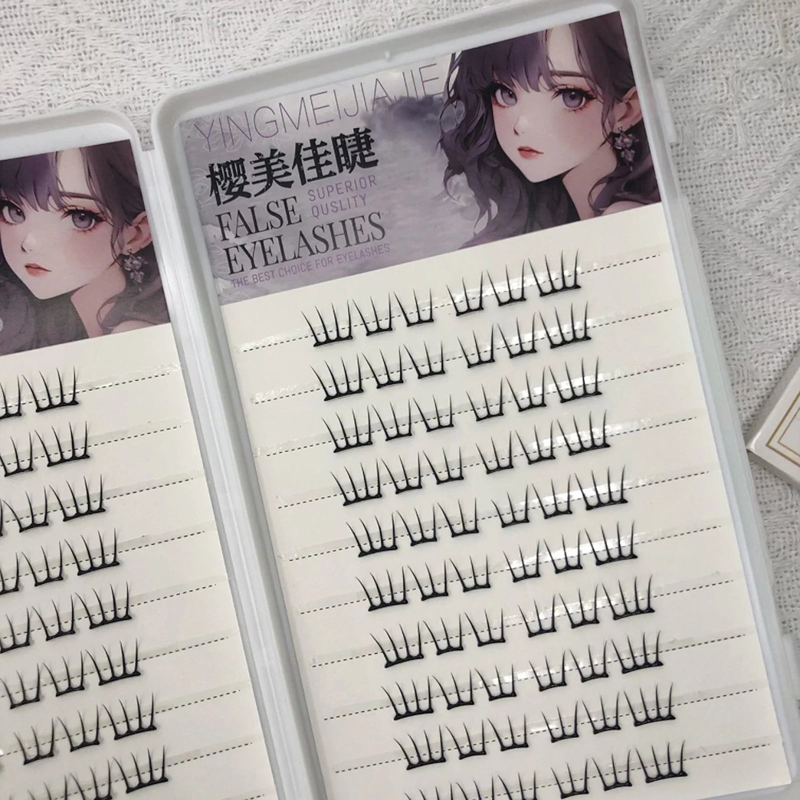Press on no glue Lash extenstion 11-13mm individual Clusters false eyelashes Natural Cosplay fake Eyelashes korean style makeup