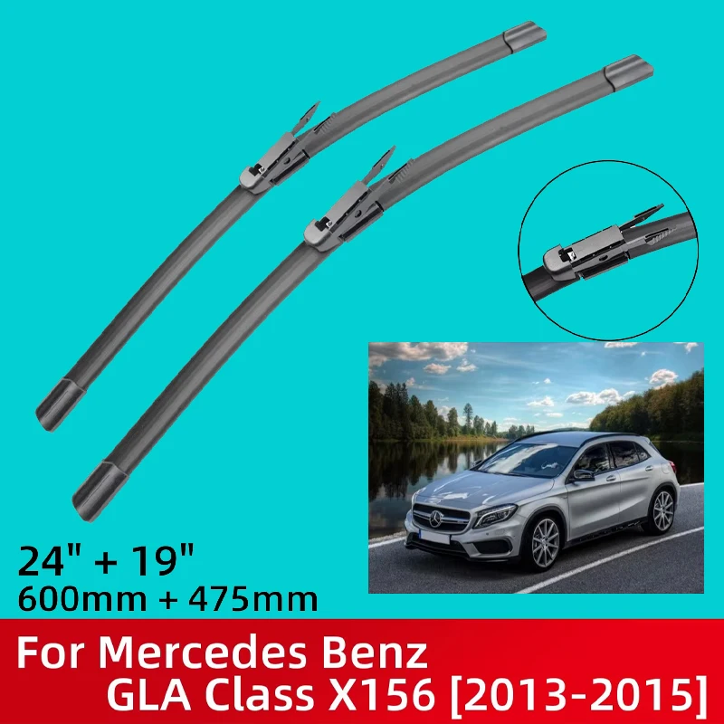 

For Mercedes Benz GLA Class X156 2013-2015 2014 Front Wiper Blades Windshield Windscreen Window 24"+19"