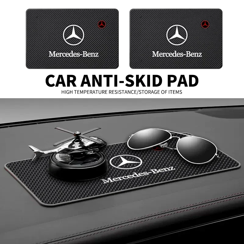 1Pcs PVC Car Dashboard Anti Slip Mat Silicone Pad For Mercedes Benz AMG Smart W205 C300 W203 W206 W108 W124 W126 W140 W168 W169