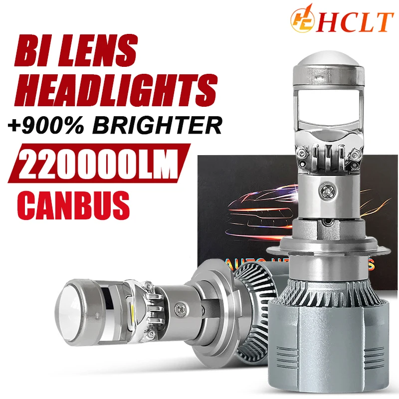 

Лампа для фар H7 H4 H11 Bi-LED с проектором, Canbus, H8 H9 9005 HB3 9006 HB4, с турбовентилятором, мини-линза, для авто/мотоциклов, противотуманная фара