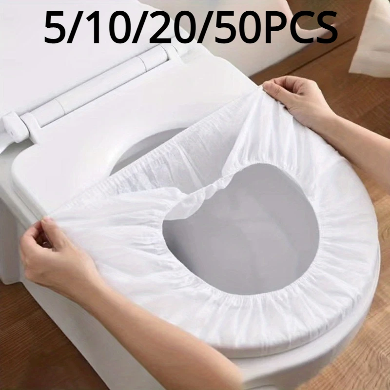 Disposable Toilet Seat Cover Travel Hotel Bathroom Toilet Protective Cover Portable Independent Packaging Non-woven Seat Cushion