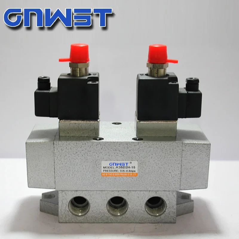 

Solenoid valve Three-bit five-way dual-electric control sliding valve k35d2h-15 -6 -8 -10 -20 -25 solenoid valve AC220V DC24V