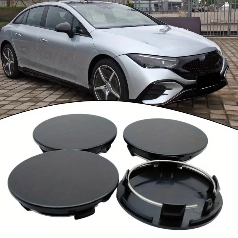 4PCS 70mm Flat Car Hub Cap Rim Hubcap Cover Car Wheel Hub Center Badges Fit For RM Rims Type Car Refit Repair