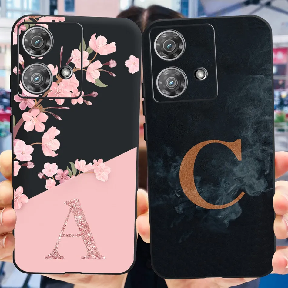 Etui na telefon Motorola Edge 40 Neo Moto Edge 40 5G 2023 Fashion Letter Case For Motorola Edge40 40neo Soft Silicon TPU Phone Bumper