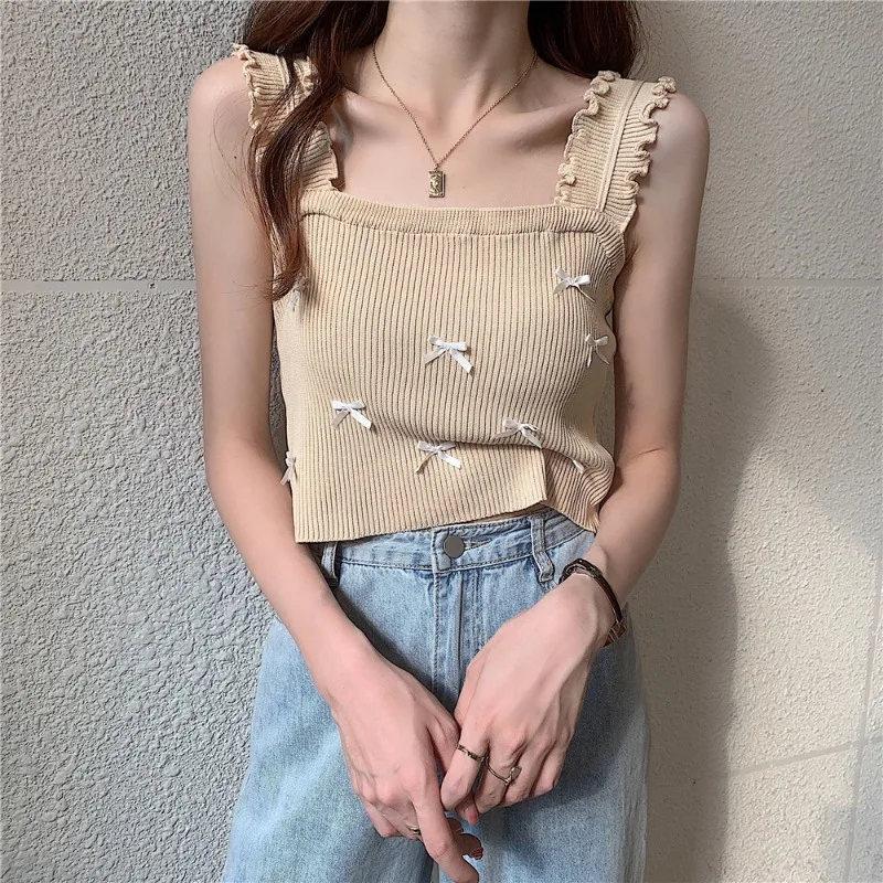 Camisole Women Korean Style Tender Simple Design Fashion Shinny All-match Breathable Sweet Cozy Streetwear Youthful Students New