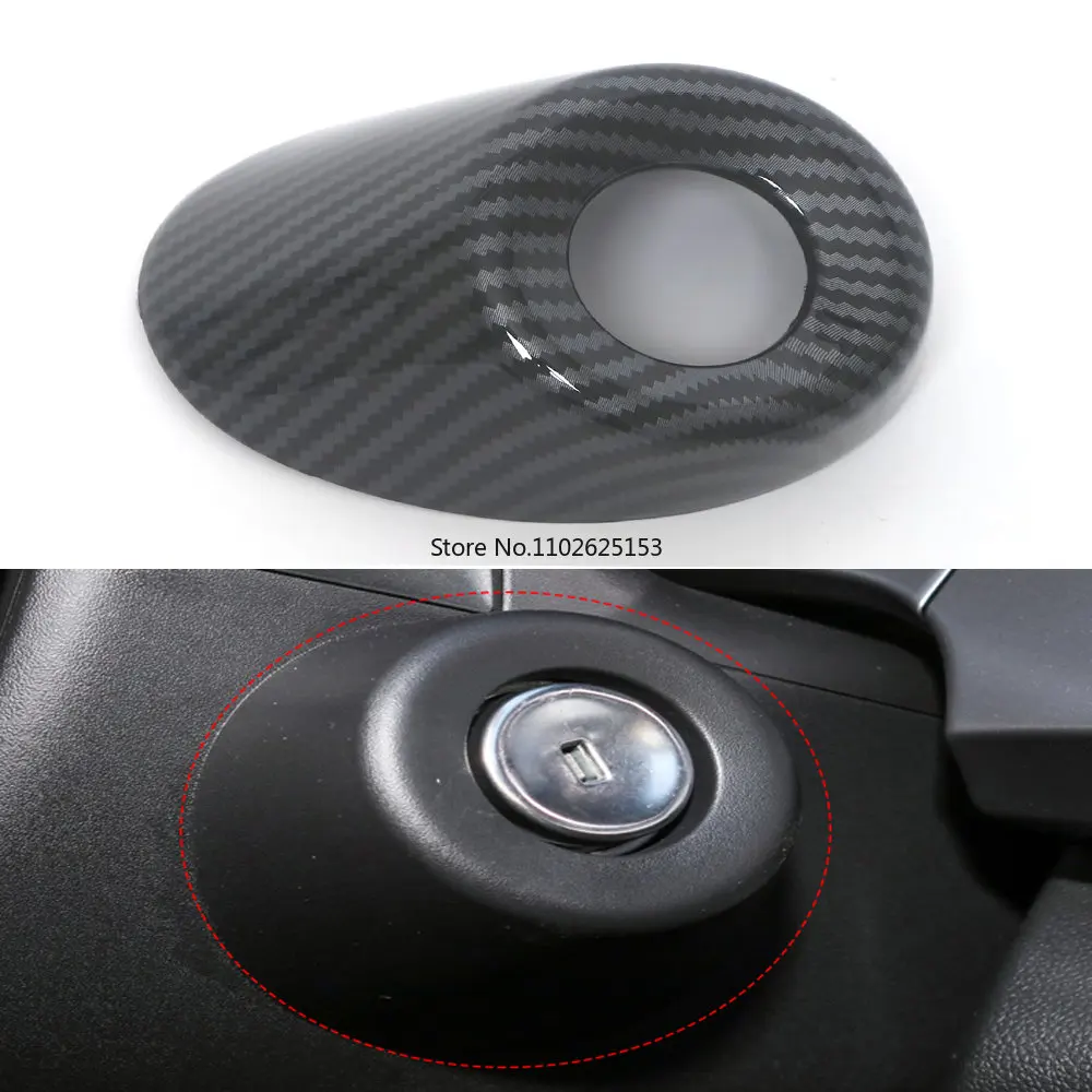 For Chevrolet Trax 2024+ ABS Carbonfiber Inside The Car Swtich Start Button Cover Accessories Protect Sticker