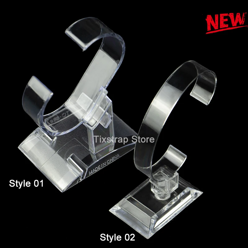 1Pcs Plastic C-Shaped Bracelet Storage Rack Bangle Holder Transparent Watch Display Stand Jewelry Organizer Men and women styles