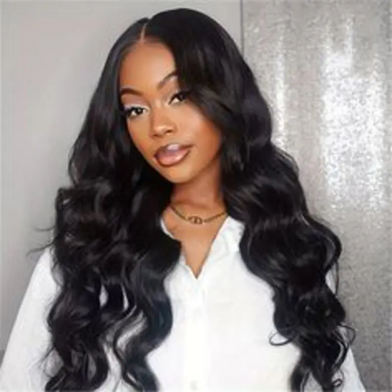 13x4 Body Wave Lace Front Wigs for Women  34 Inch 180% Density Natural Pre Plucked Brazilian Virgin Hair with Baby Hair