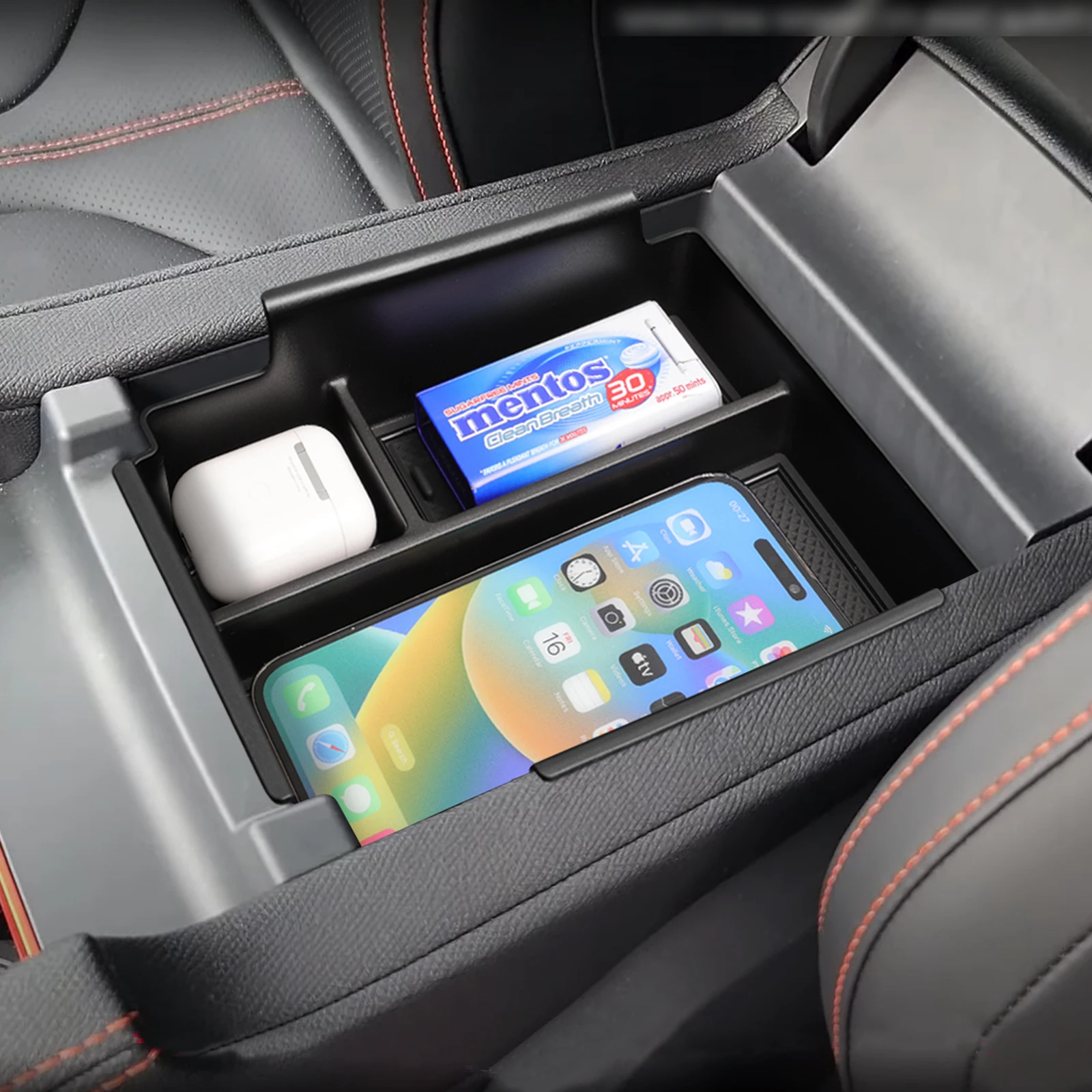 Smabee für BYD Shark 6 2024-2026 Armlehnen-Aufbewahrungsbox/Auto-Getränkehalter/Kabelloses Ladepad mit Schmutzschutz Auto-Zubehör Organizer – Detail 4
