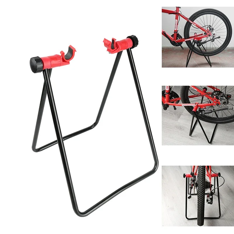 Estante de estacionamiento vertical triangular para bicicleta de montaña, marco de reparación en forma de U para bicicleta de carretera, estante de mantenimiento plegable, equipo de equitación