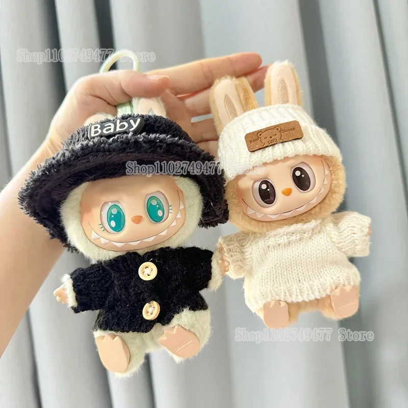 NEW Labubu Dolls Clothing Cute Cartoon Sweater Set POP Mart Sitting Dress Up Clothes kids Toys Dolls Accessories Gifts