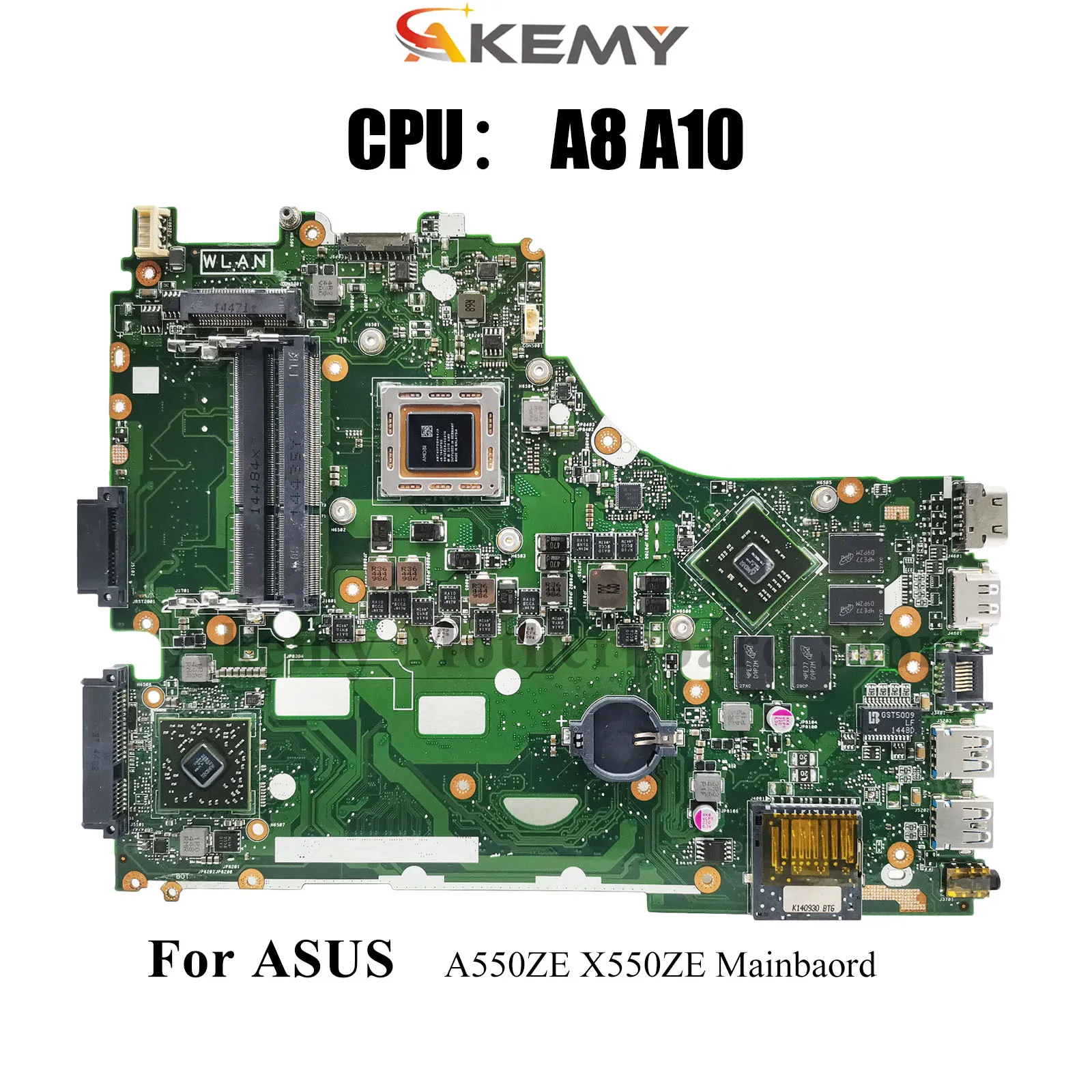 

X550ZE Laptop Motherboard For ASUS VivoBook X550Z VM590Z F550ZE K555Z A555Z X550ZE K550ZE A550ZE Mainboard With A8 A10 CPU stk