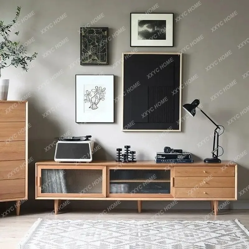 XXSolid wood TV cabinet B & B modern simple TV cabinet living room style locker