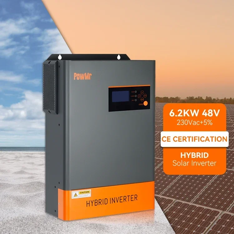 PowMr 6.2KW 220/230Vac Hybrid Solar Inverter Can Running Without Battery Solar Inverter For Hybrid Solar System