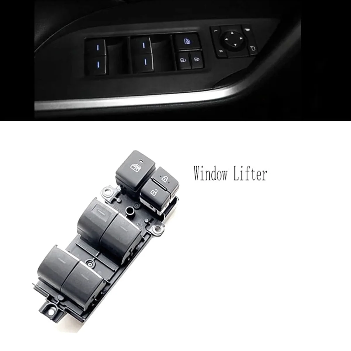 LED Master Window Lifter Switch Button for 4 2018-2023