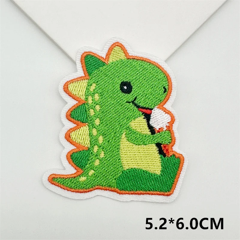 Parche bordado para ropa con dibujos de rayas, termoadhesivo