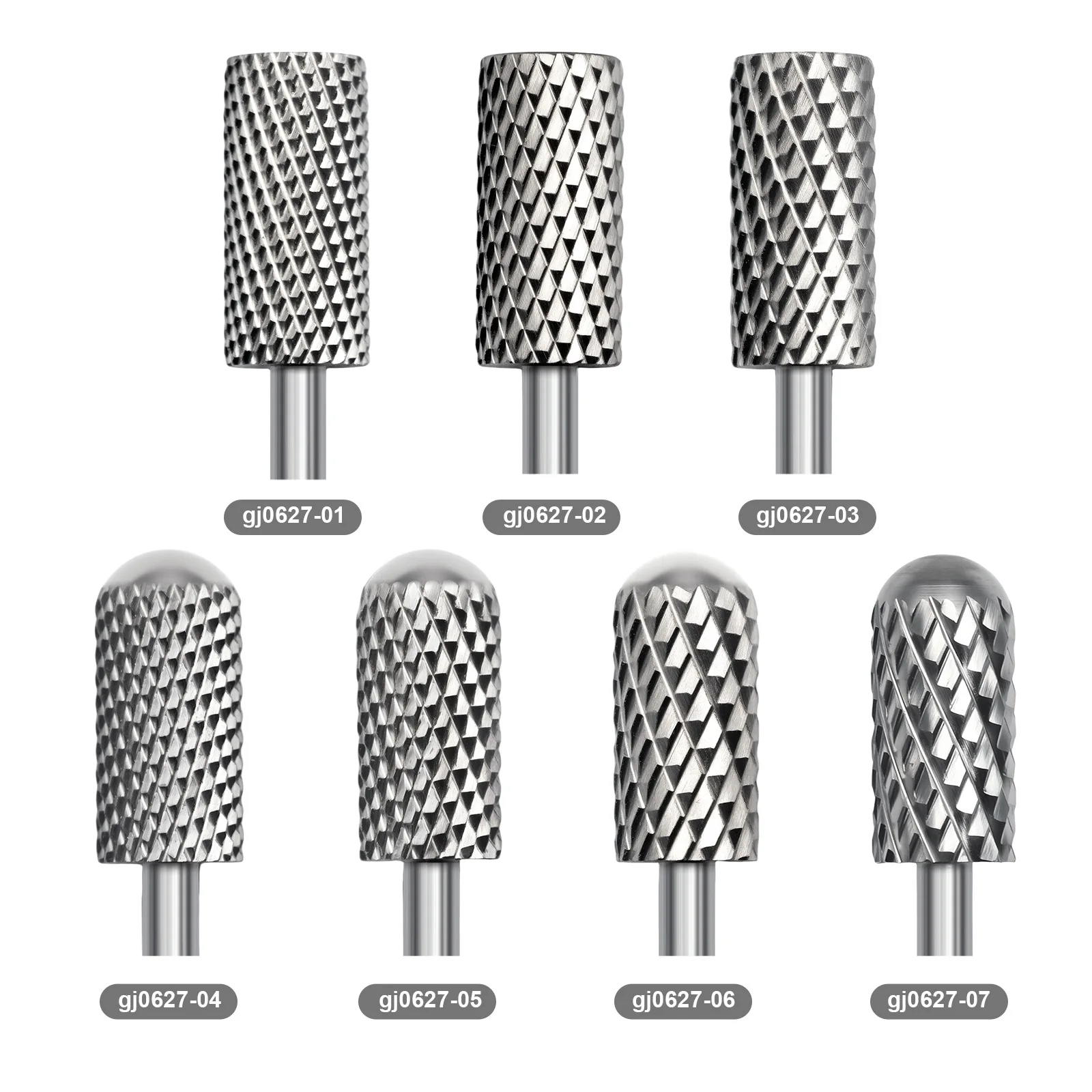 Tungsten Steel Nail Drill Bit Cylinder Burr for Nail Art Grinding Manicure Pedicure Electric Nail File Machine Accessories Tool