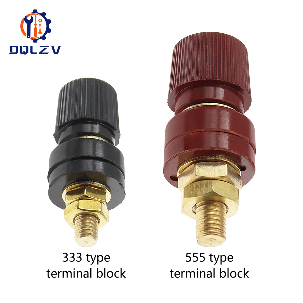 Black /Red New 6mm 8MM Brass Stud Premium Remote Battery Power Junction Post Connector Terminal Kit Automotive Connectors ﻿
