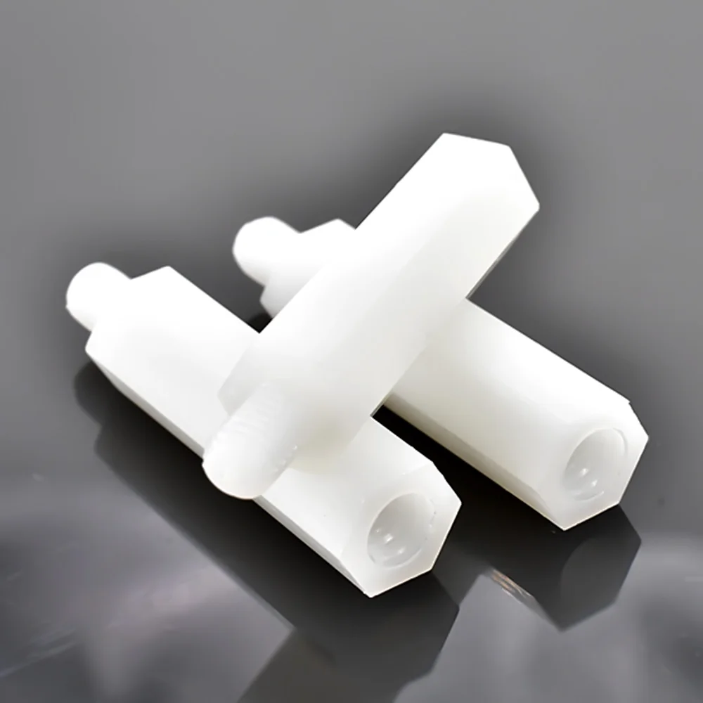 M4 M5 M6 White Nylon Standoff Hexagonal Hex Spacer For PCB Motherboard Support Column Plastic Spacing Screw bolt length: 30-60mm