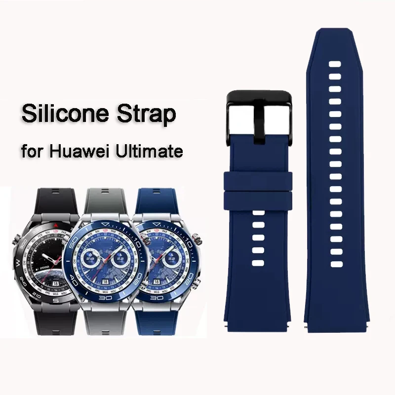 22mm Kordonlu Saat Huawei İzle Ultimate Bileklik, Huawei Tomurcukları İzle 4 Pro/GT2 GT3 Pro 46mm Bant için Silikon Kayış Bilezik