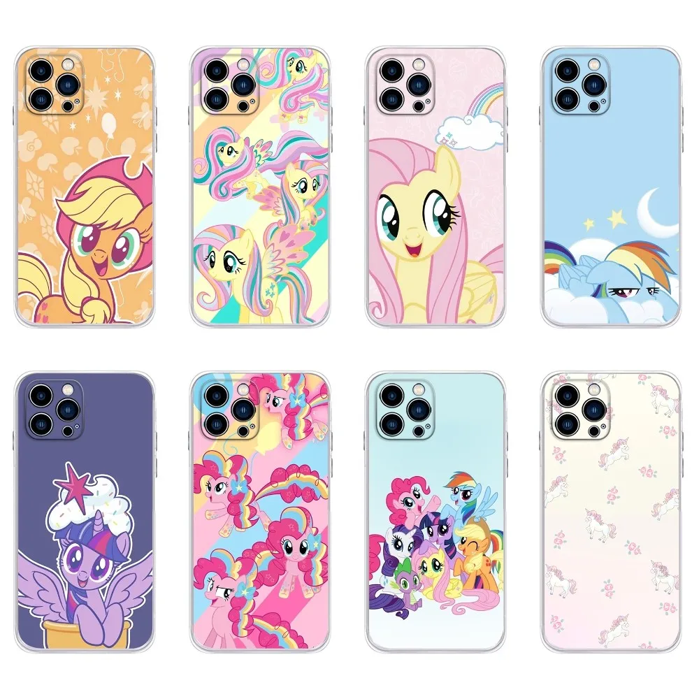 Funda de teléfono My P-Ponys L-Little para IPhone 15,14,13,11,12 Pro Max Mini X XR XS 7,8 Plus SE, funda transparente