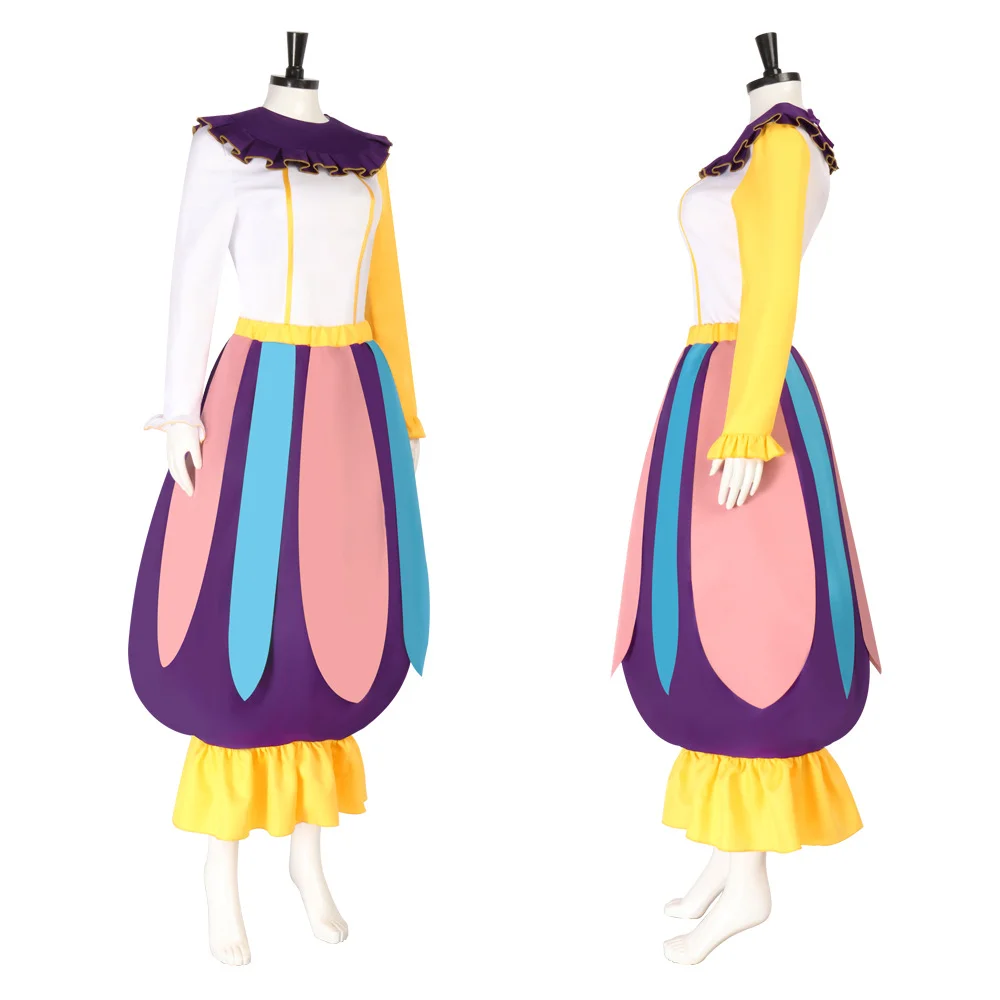 

Tea Potts Cosplay Costume Fantasy Cartoon Beauty Cosplay Beast Disguise Roleplay Party Outfit Halloween Adult Women