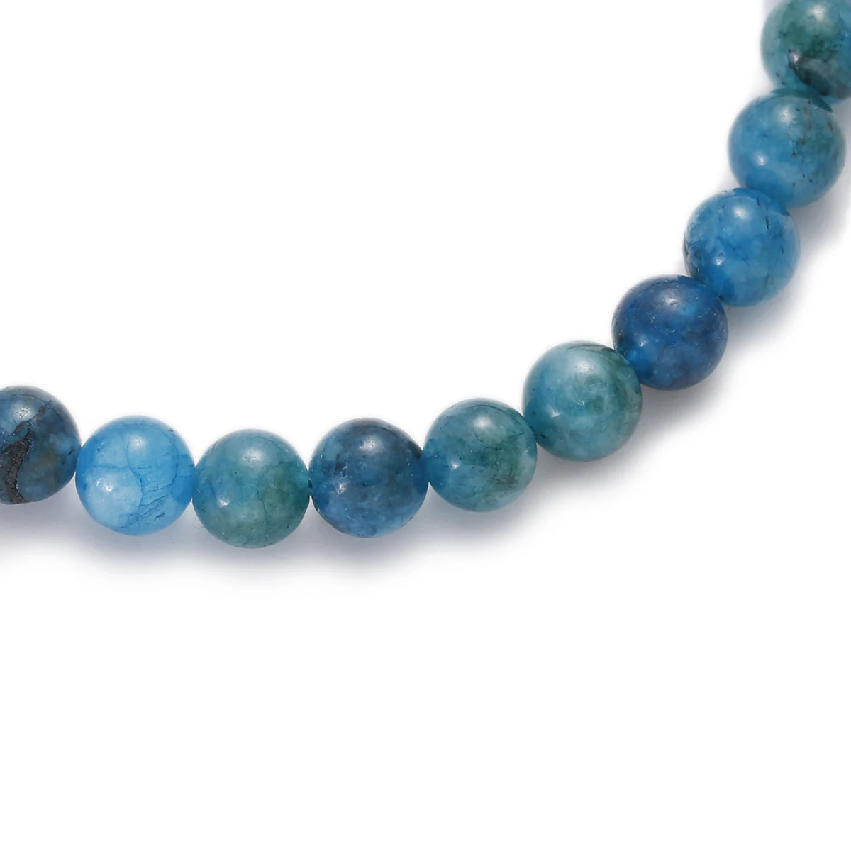 Light Natural Blue Apatite Stone Beads Round Loose Space Bead For Jewelry Making DIY Charms Bracelets Necklace supplies 6/8MM