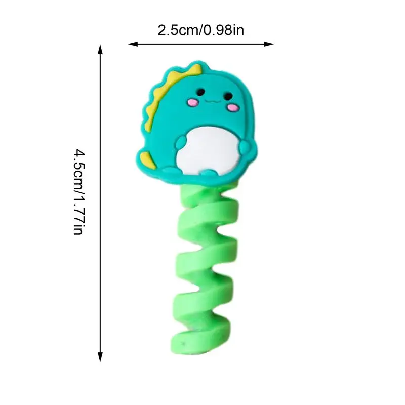 สายป้องกันน่ารักลายสัตว์การ์ตูนสายชาร์จอุปกรณ์ป้องกันสายน่ารักสำหรับสาย USB การจัดการสายชาร์จที่มีสีสันสำหรับ