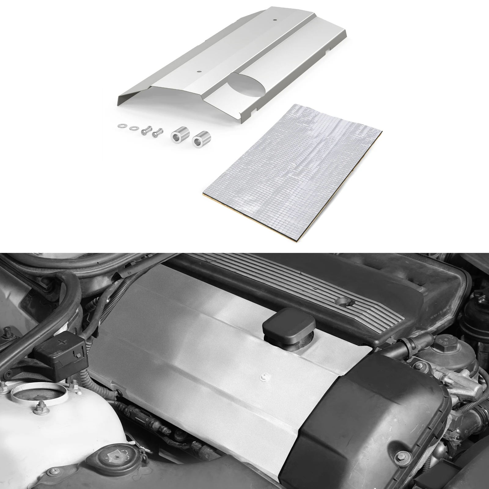 

For BMW M52TU M54 Stainless Steel Engine Cover, for BMW E60 E61 520i 525i 530i,E46 320i 323i 325i 328i 330i,X5 E53 X3 E83 3.0i