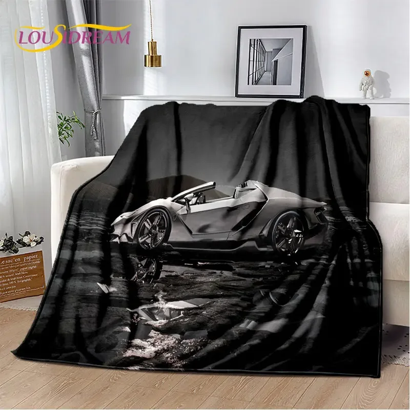 Sports car Concept Car Soft Plush Blanket,Flannel Blanket Throw Blanket for Living Room Bedroom Bed Sofa Picnic Cover Bettdecke