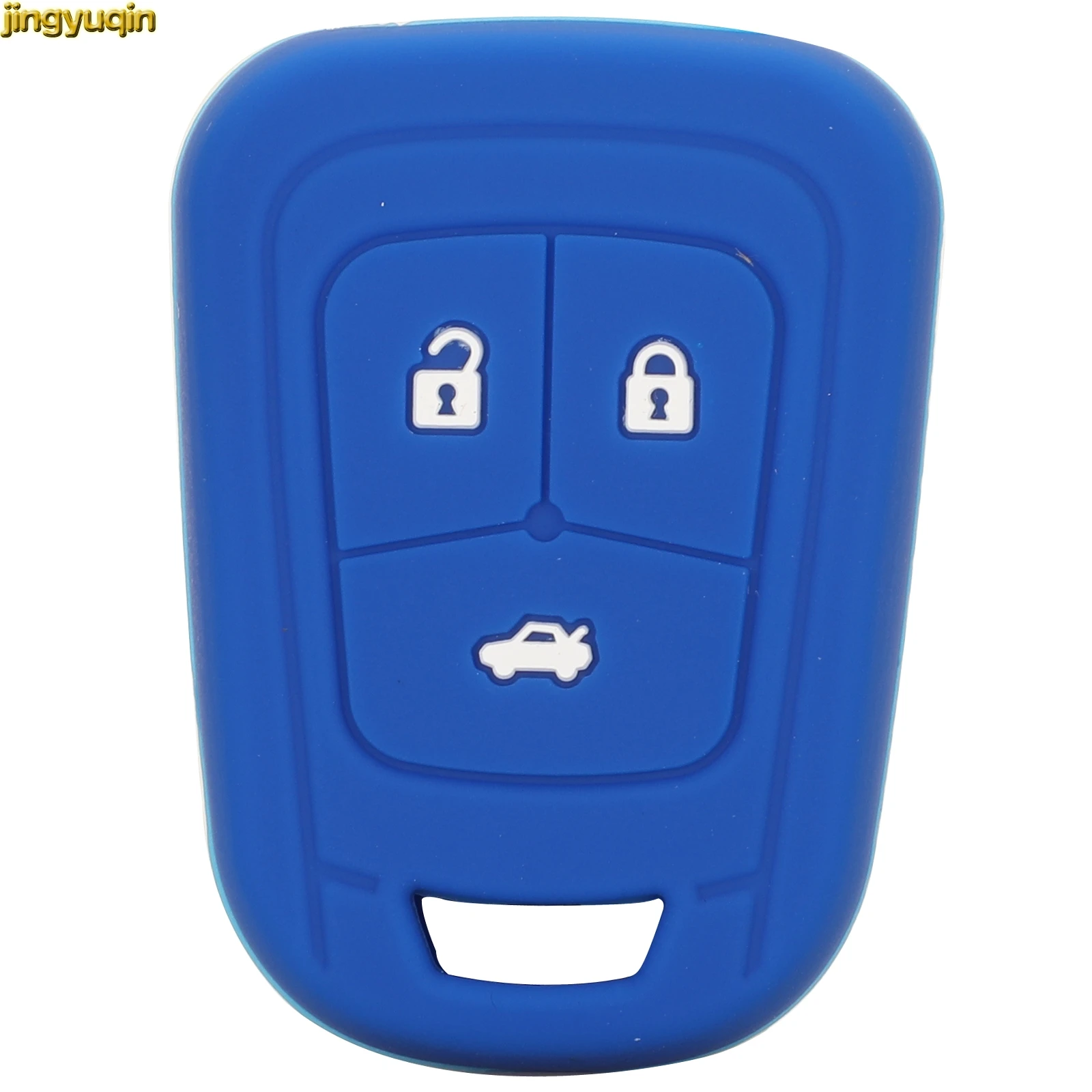 Jingyuqin Remote Car Key Silicone Case Cover Protection For Chevrolet Sonic 2012-2013 3 Button No Logo