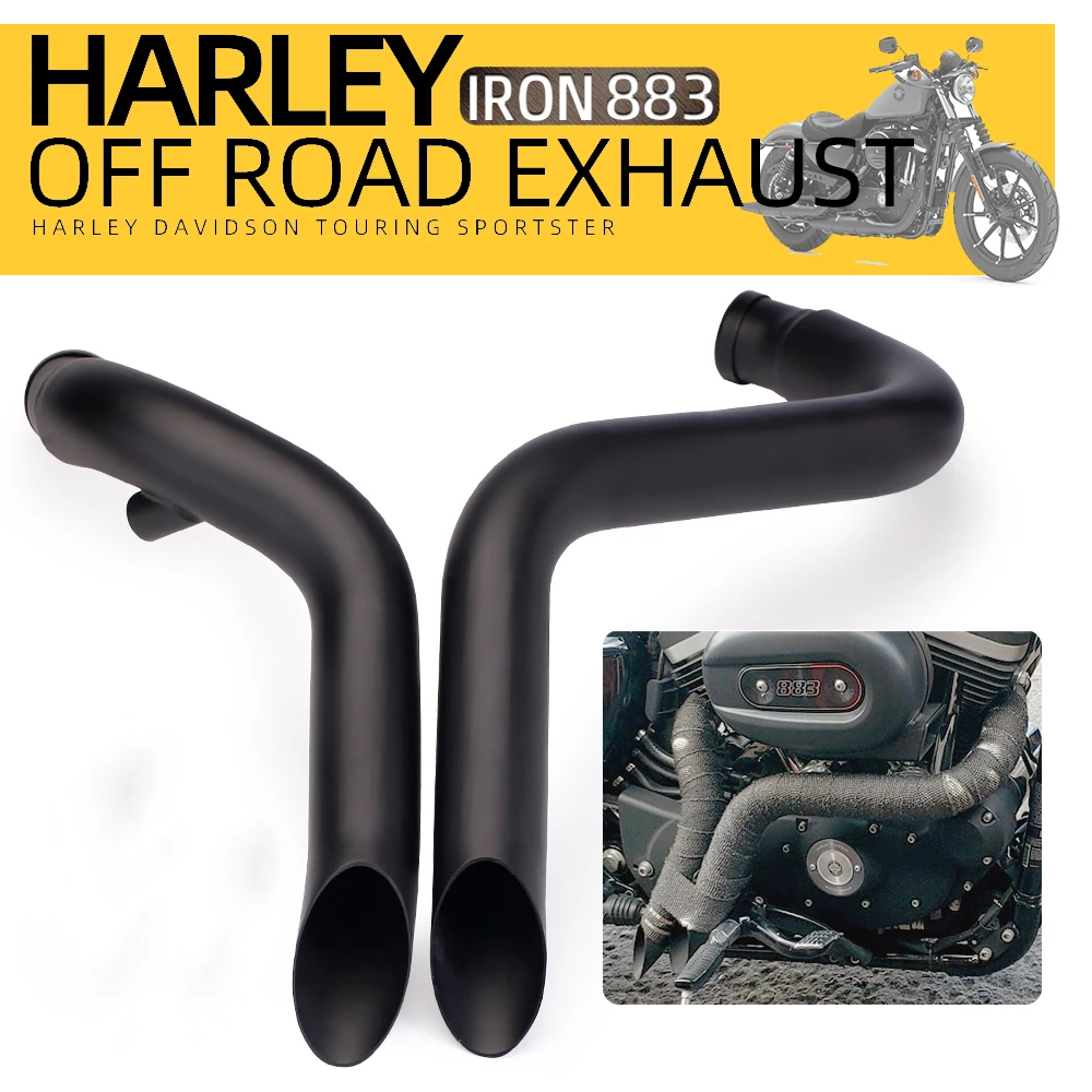 

For Harley T7 Softail Sportster 883 1200Motorcycle Exhaust Pipe Custom Forward Control Accessories Motorcross