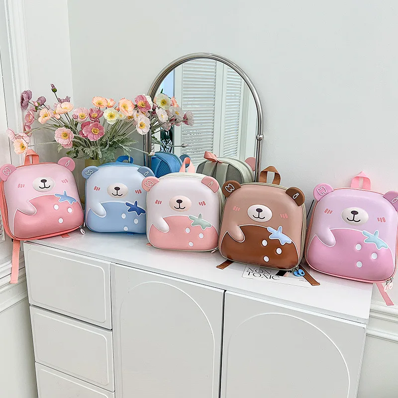 Cute School Bags Cartoon Fashion Backpack Bear Versatile Child Backpack Outdoor Play Baby Bag Versatile New Convenient Backpacks