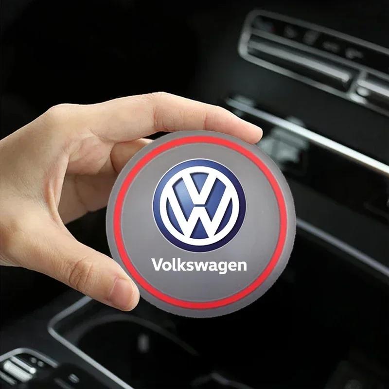 

Styling Mouldings Car Sticker 2026 Hot Styling Mouldings For VOLKSWAGEN VW 2pcs Car Water Cup Pad Bottle Holder Non-slip Mat For
