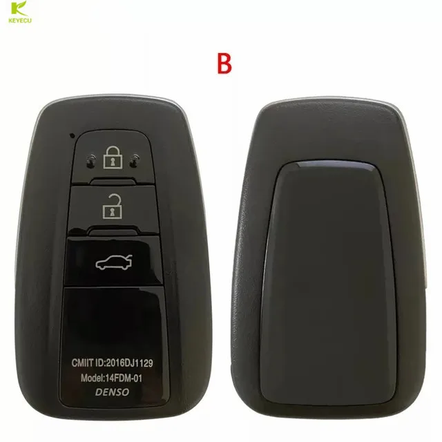 KEYECU Replacement 2/3 Button Smart key Keyless FOB 434MHZ 4A Chip for Toyota COROLLA 2019 2020 FCCID: B2U2K2R PN 61E466-0010