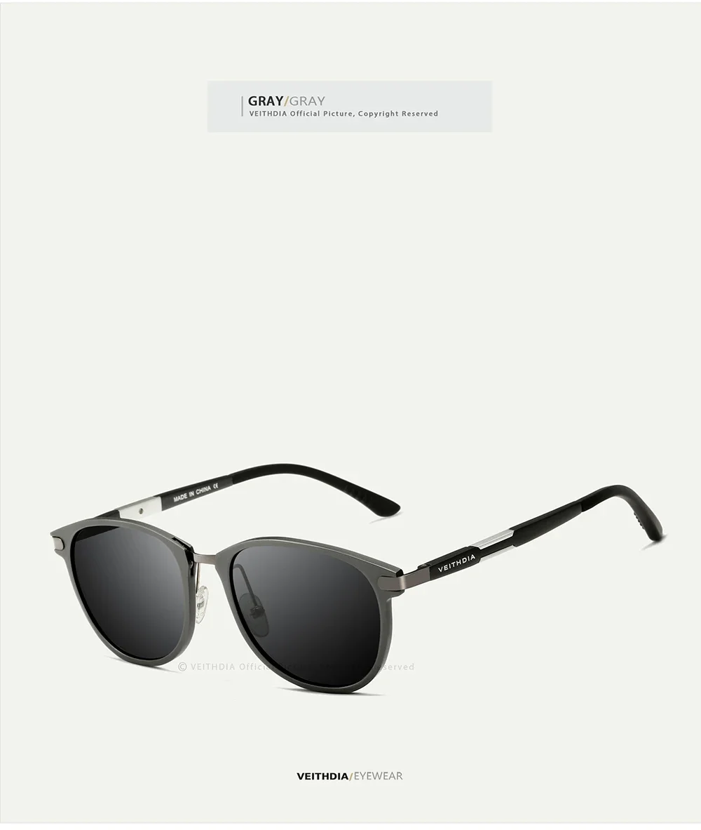 VEITHDIA Sonnenbrille Aluminium Magnesium Brillen Polarisierte Linse Vintage Brillen Männlich Fahren Sonnenbrille Für Männer/Frauen VT6680 – Detail 13