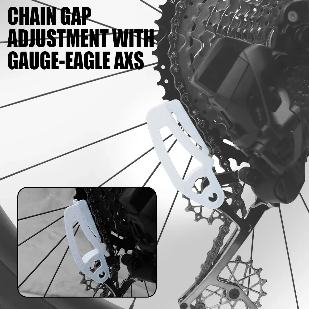 

Bicycle Rear Derailleur Chain Gaps Adjustment Tool for SRAM Eagle 12s 50T/52T Rear Flywheel MTB Road Bike Chain Gauge Adujuster