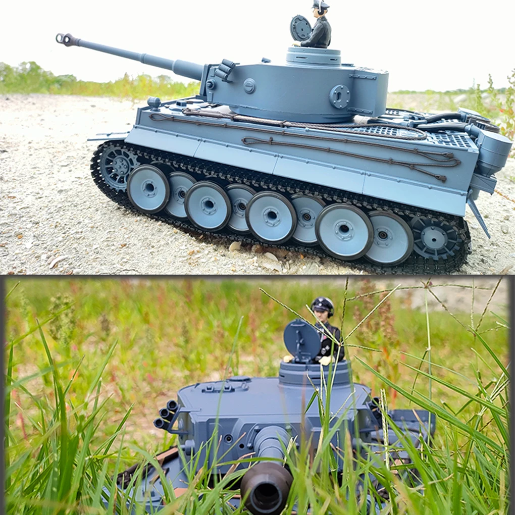 1/16 Deutscher Tiger Heavy Fernbedienungstank Grundlegende/verbesserte Version mit Raucheinführung Soundeffekt Simulationsmodell RC Panzer