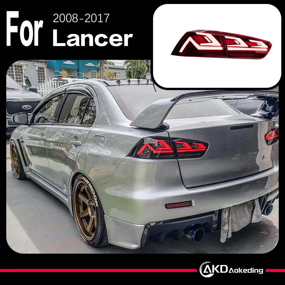 

AKD Car Model for Mitsubishi Lancer LED Tail light Projector Lens 2008-2017 Lancer EX Dynamic Signal DRL Accessories