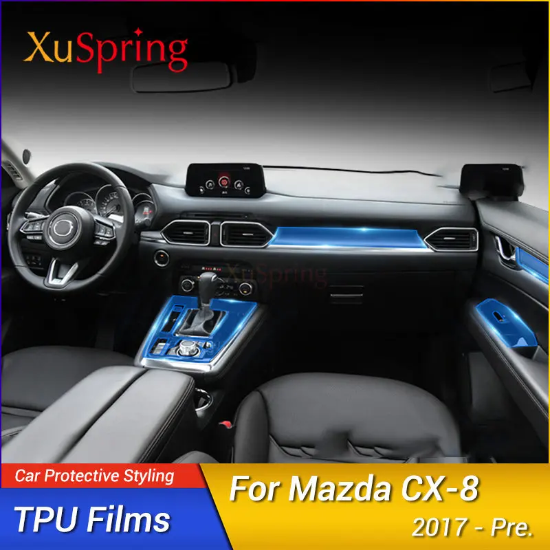 

Car Interior TPU Film For Mazda CX-8 CX8 2017 2018 2019 2020 2021 KG Coverage Stickers Trim Bright Repair Membrane Protective