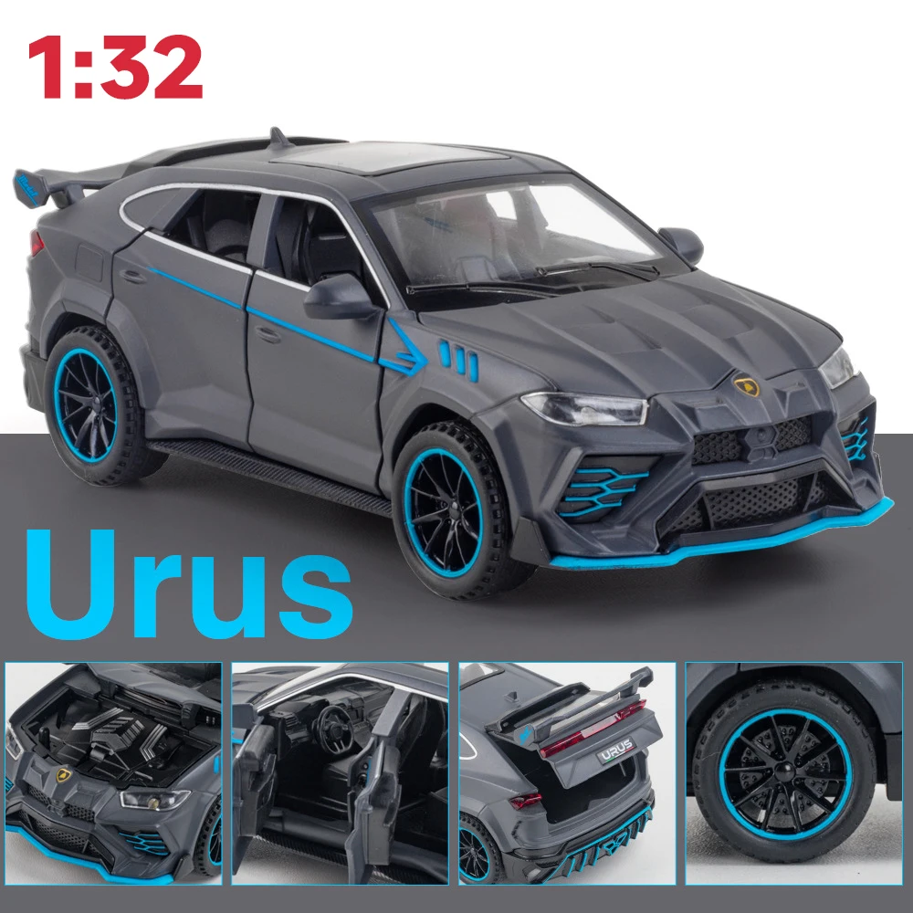 Diecast 1:32 Alloy Car Model Luxy Urus Coupe SUV 1:24 Metal Vehicle Display Gifts Birthday for Children Kids Boys Christmas Toys