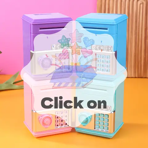 Mini caja de dinero para ahorro de efectivo ATM, nueva contraseña, hucha para niños, juguetes de ahorro financiero, regalo para niños y niñas, 1 unidad