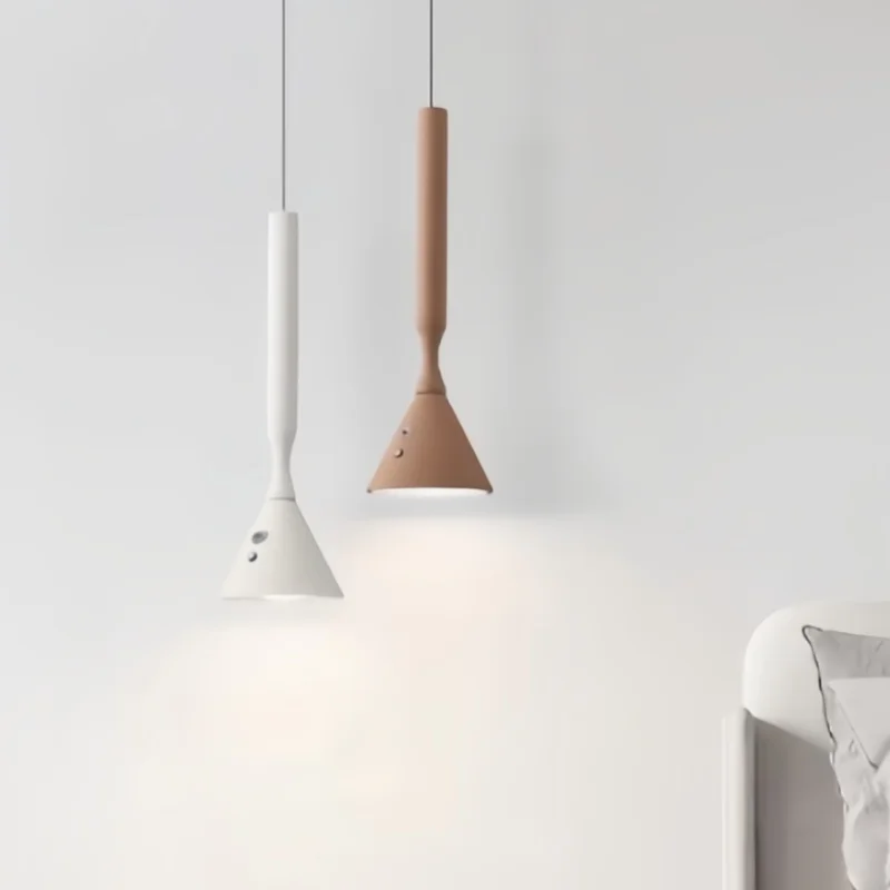 

Nordic modern LED pendant light with minimalist touch switch for adjustable living room, bedroom, bedside small pendant light