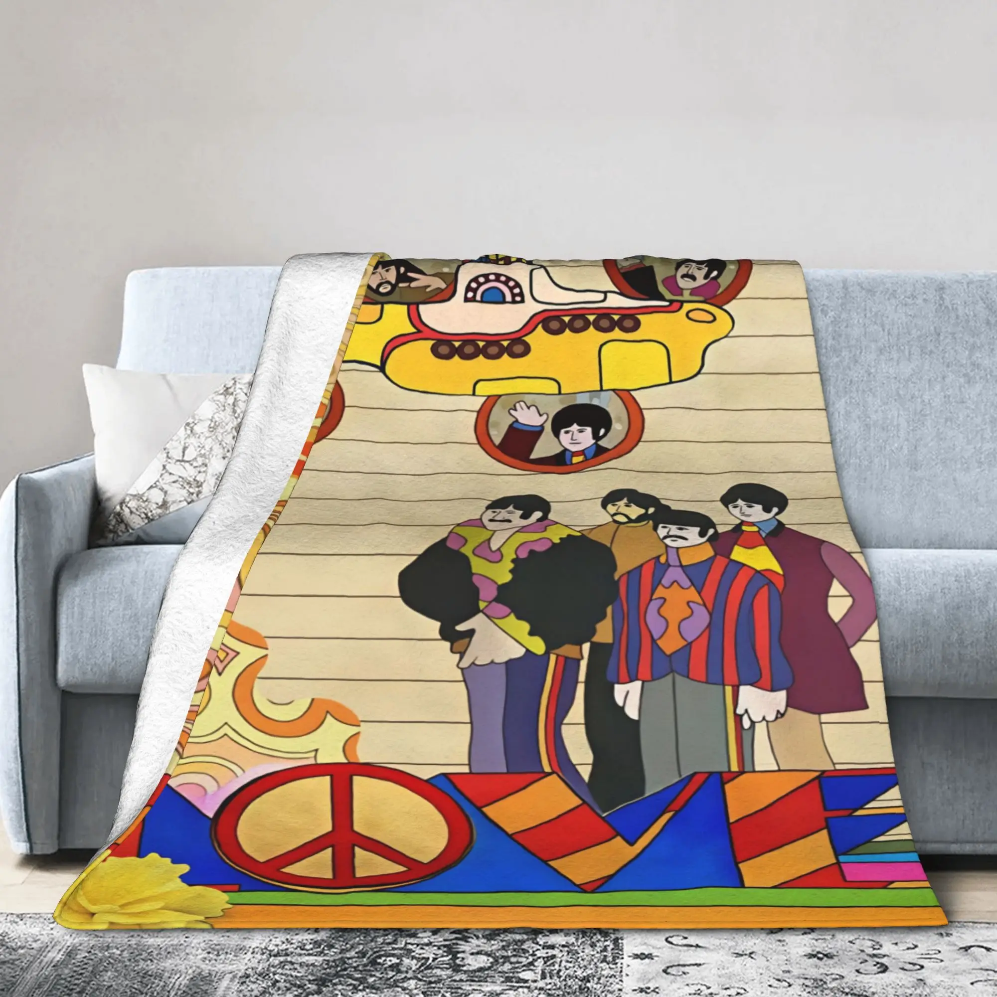 Rock Band The B-Beatles Blanket  Super Soft Graphic Plush Throw Blanket For Child Living Room Flannel Bedspread Bed Cover