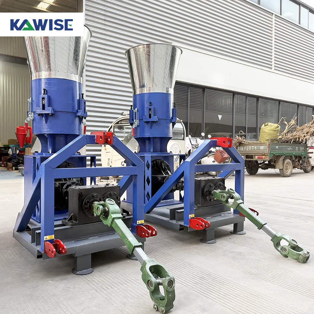 AIROW Affordable Tractor PTO Pellet Mill Flat Die Feed Pelleting for Seasonal Farm Use Quick Setup and Easy Move