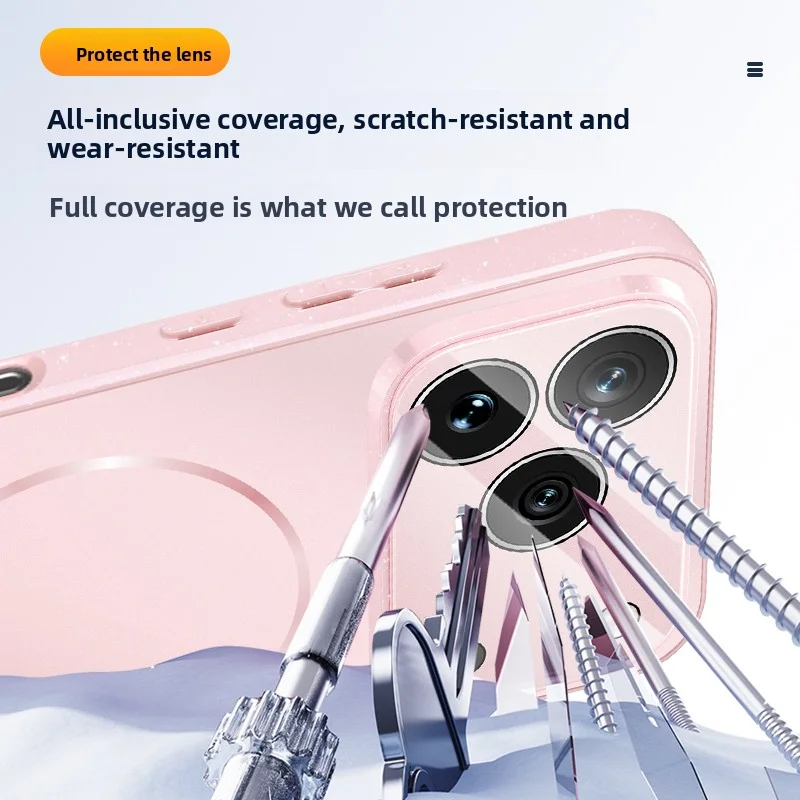 Etui Huawei Honor 600 Pro, modne, twarde, z PC, magnetyczne, z ochroną obiektywu MagSafe, tylna obudowa ochronna na telefon Honor 600 600Pro. — zdjęcie produktu 4